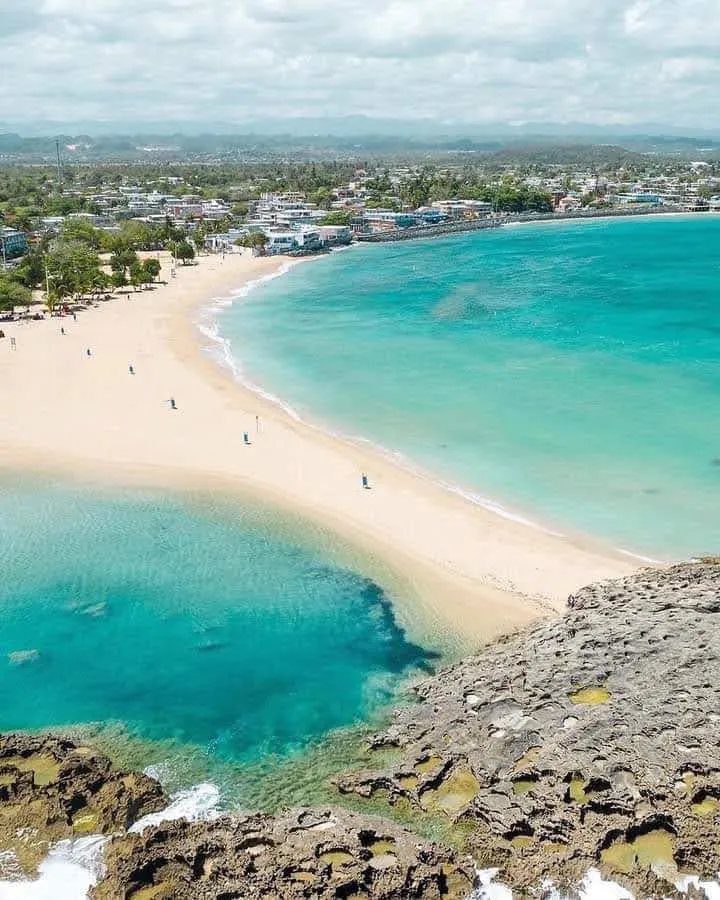 Cibuco Mouth (west side) in Vega Baja, Puerto Rico - scenic beach view