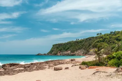 Borinquen Beach in Aguadilla, Puerto Rico - scenic coastal view