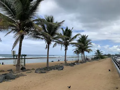Piñones Boardwalk Shore in Loiza, Puerto Rico - scenic coastal view