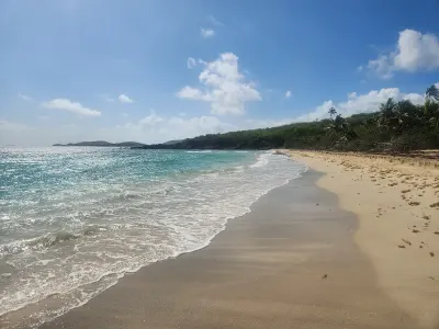 Playa Soldado Overlook (reef flats) in Culebra, Puerto Rico - scenic coastal view