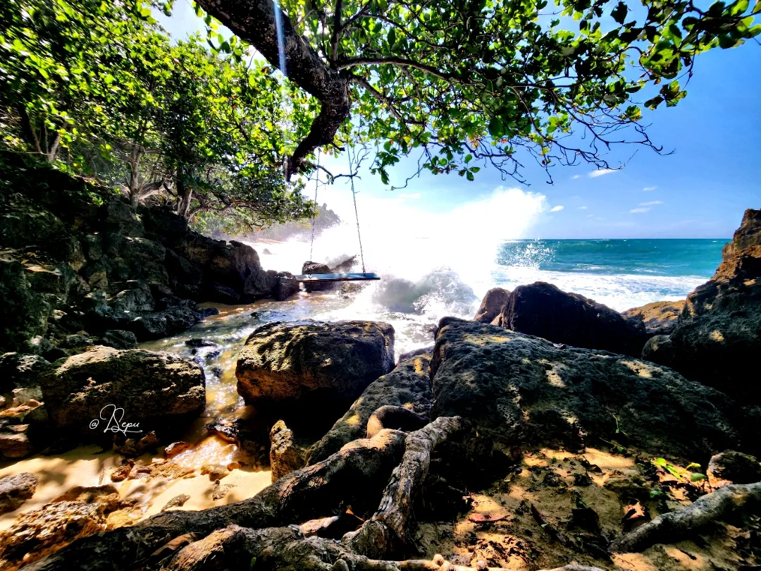 Ojo de Agua Beach in Vega Baja, Puerto Rico - scenic beach view