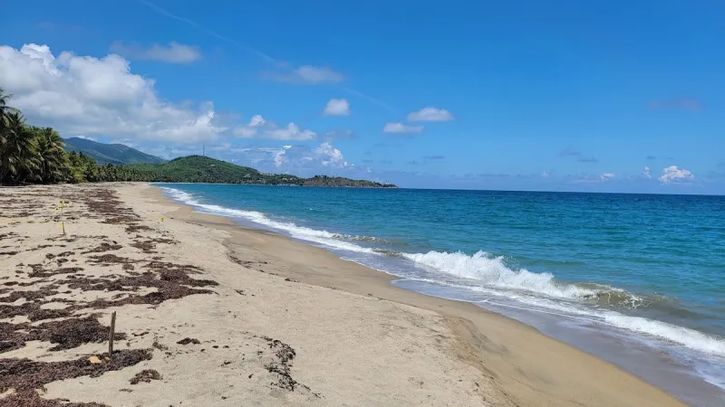 Playa California in Maunabo, Puerto Rico - with surfing waves