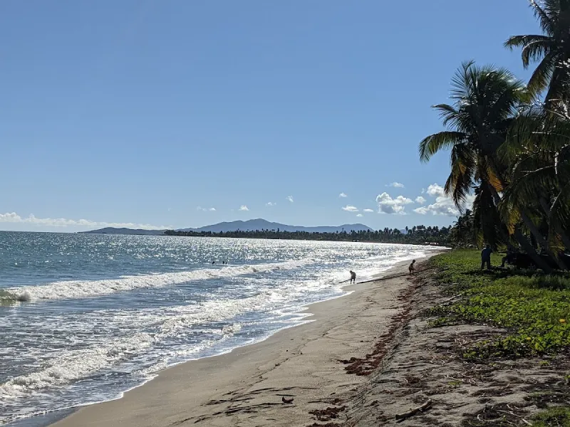 Tropical Beach in Naguabo, Puerto Rico - showing calm turquoise waters